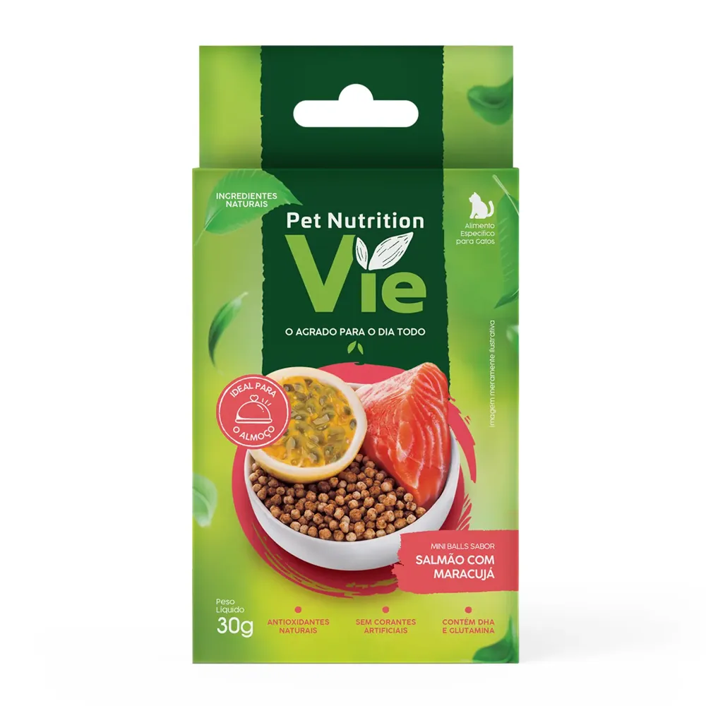 Petisco Pet Nutrition Vie para Gatos Salmão com Maracujá