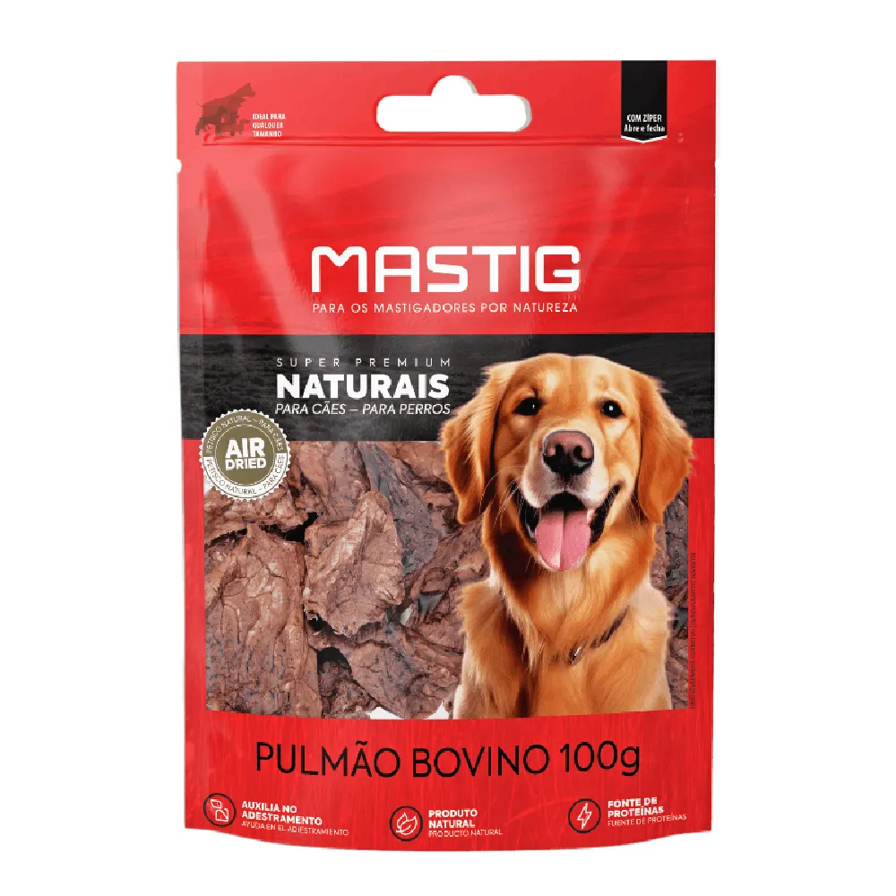Petisco Pulmão Bovino para Cães Mastig