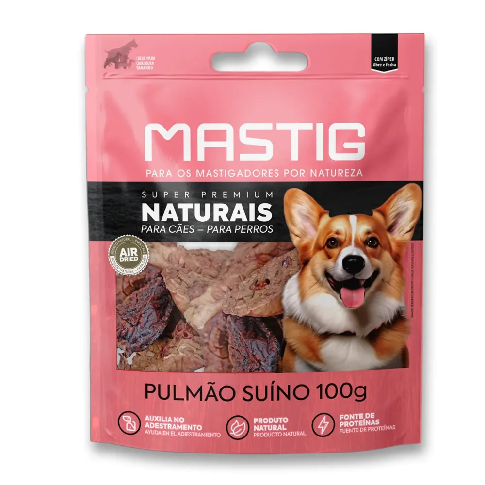 Petisco Pulmão Suíno para Cães Mastig