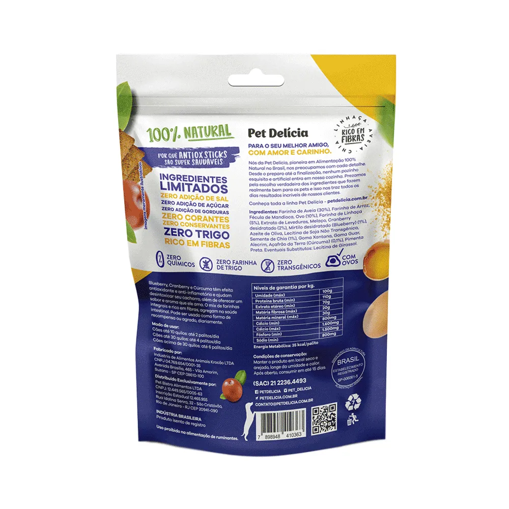Petisco Pet Delícia Antiox Detox Sticks Vegetariano — foto 2