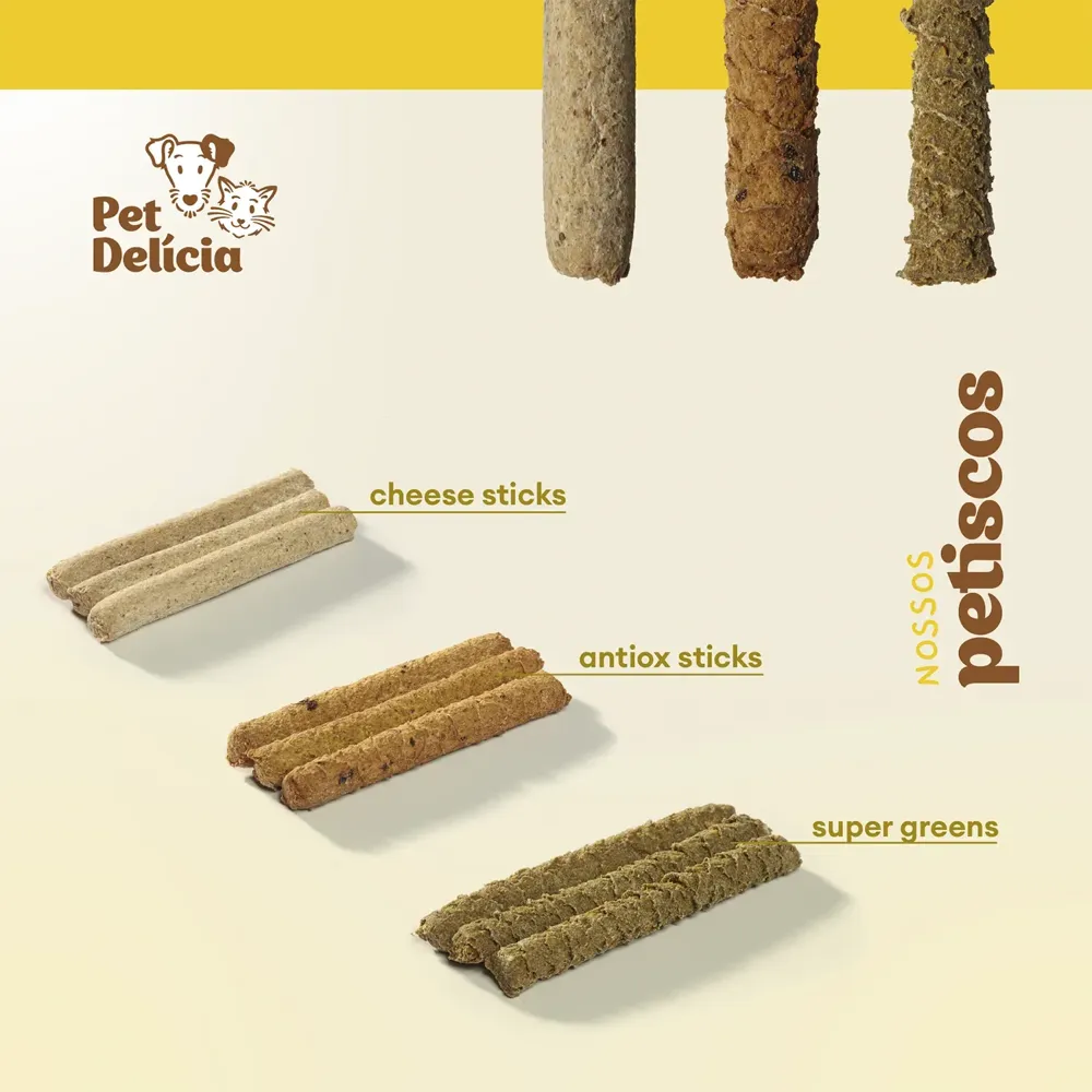 Petisco Pet Delícia Cheese Sticks Vegetariano — foto 6