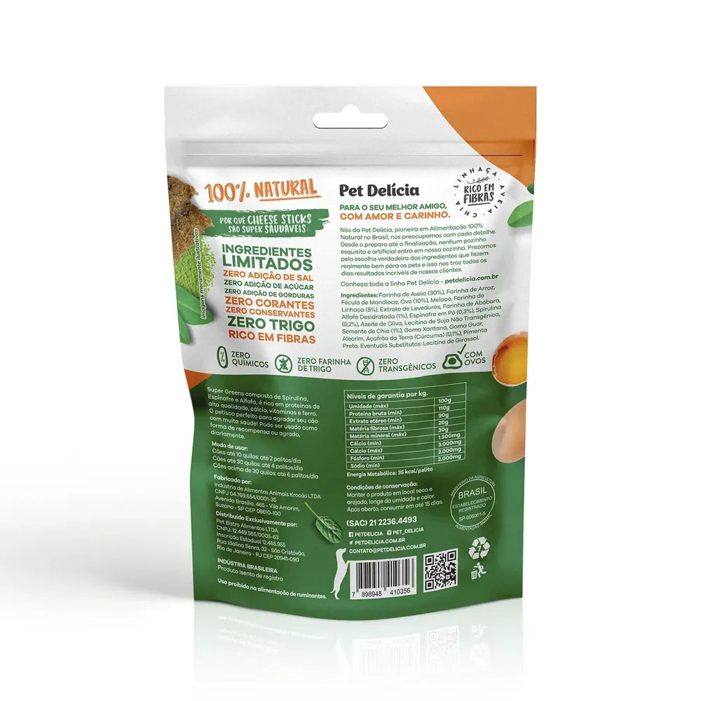 Petisco Pet Delícia Super Greens Sticks Vegetariano — foto 2