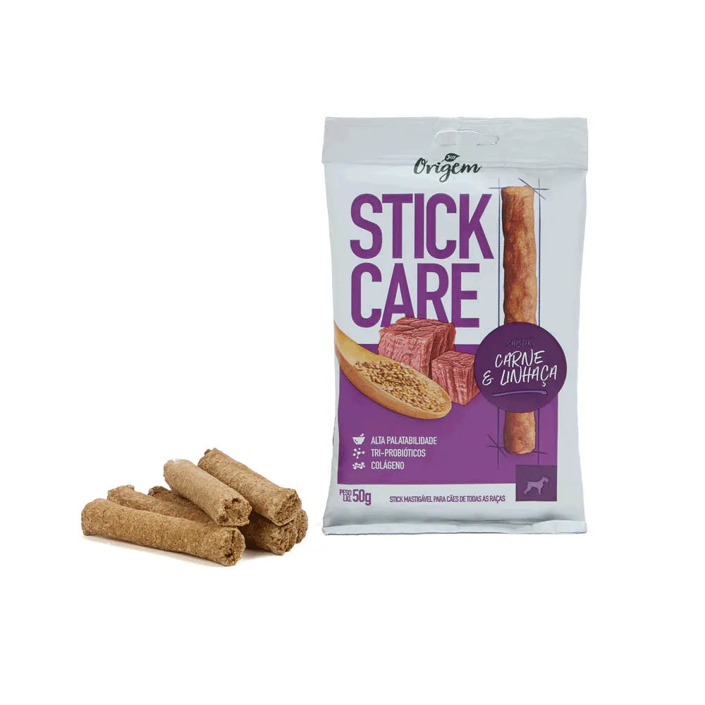 Petisco Stick Care Cães Origem Natural Carne e Linhaça — foto 3