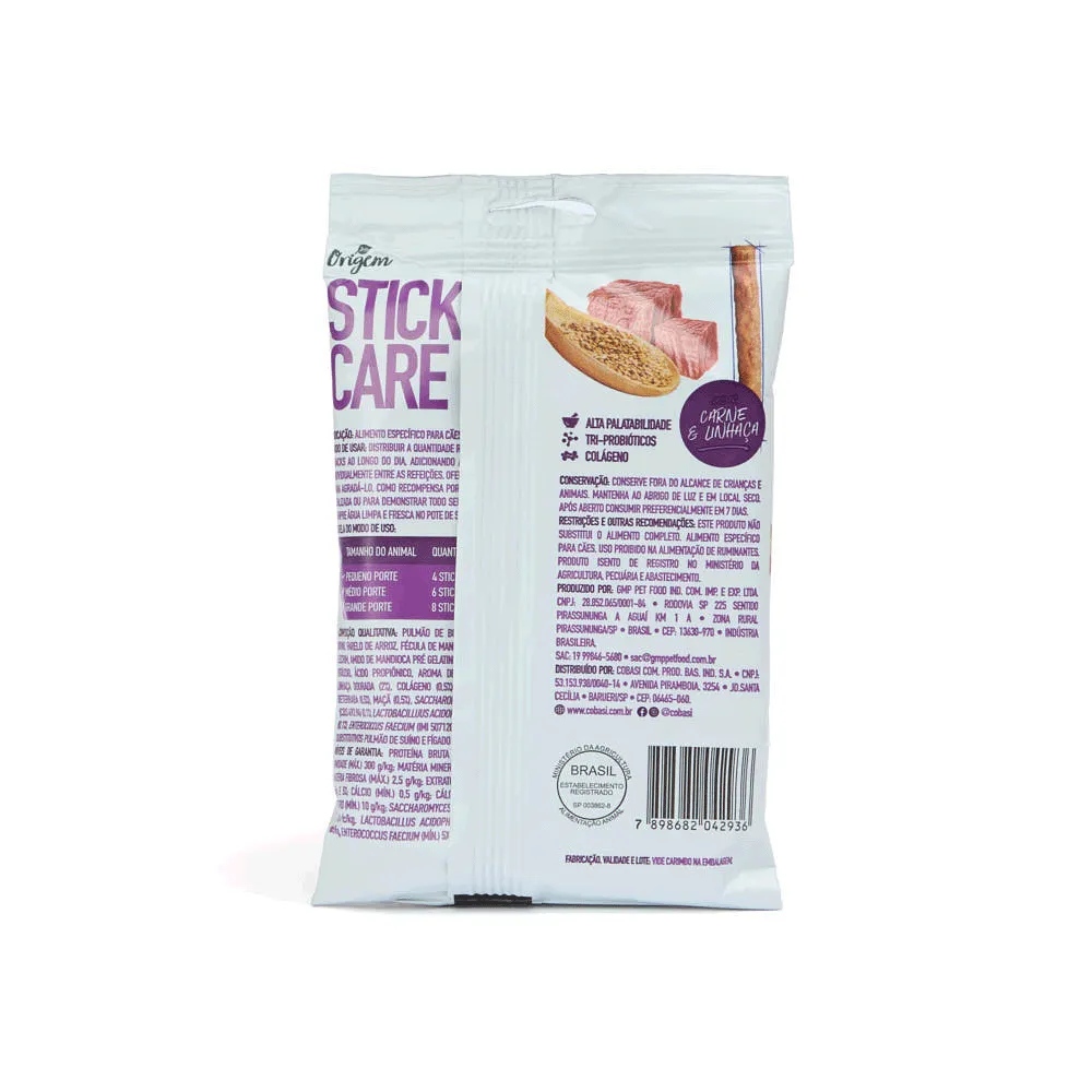 Petisco Stick Care Cães Origem Natural Carne e Linhaça — foto 4