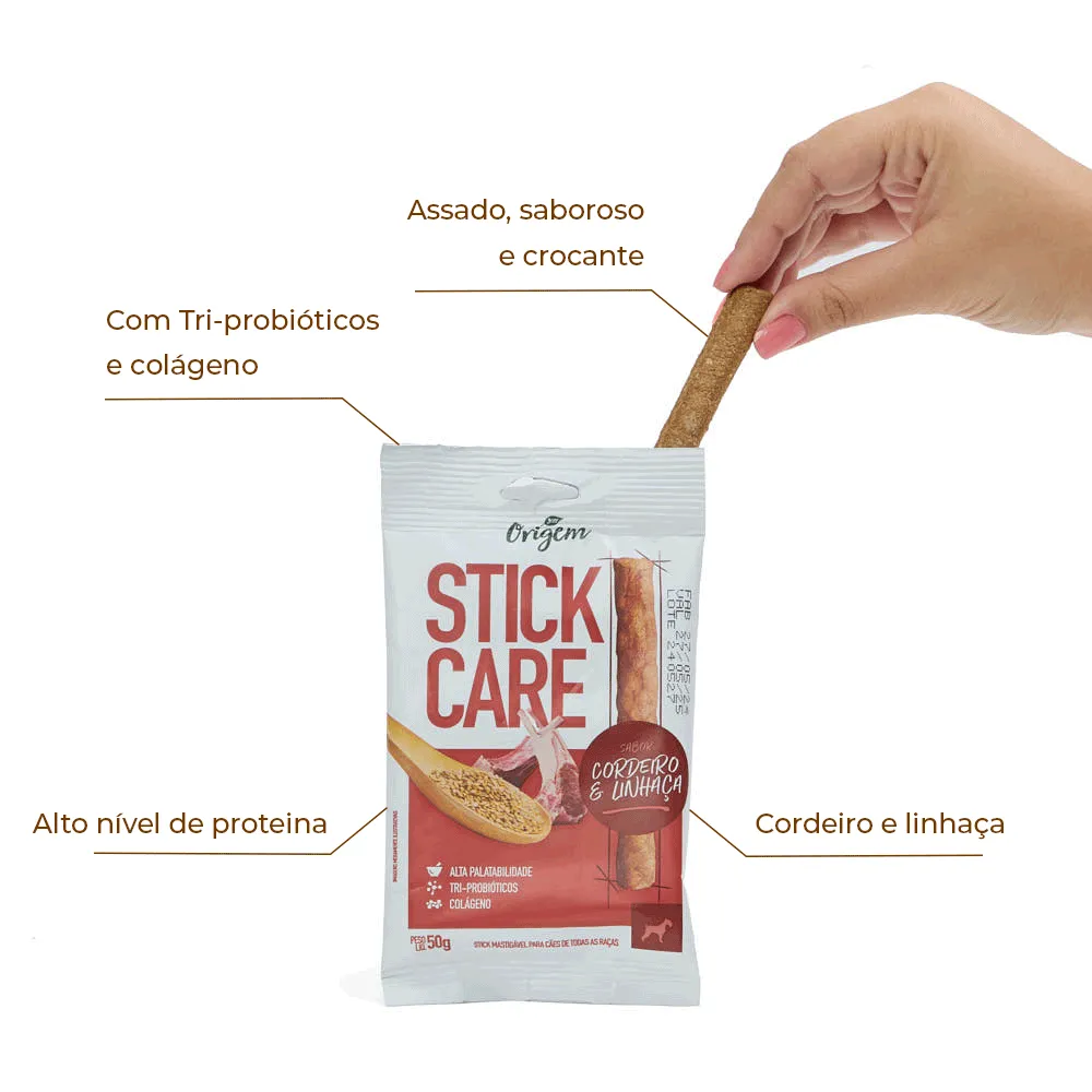 Petisco Stick Care Cães Origem Natural Cordeiro e Linhaça — foto 2