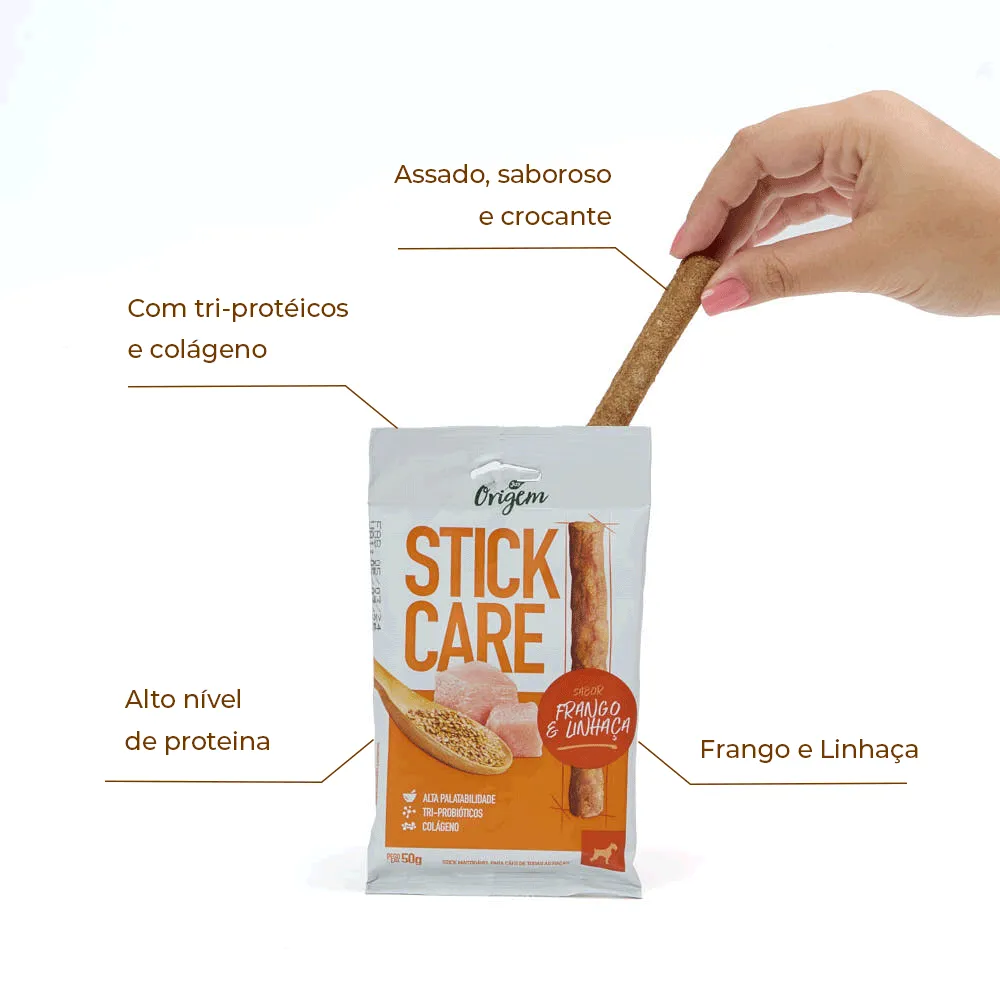 Petisco Stick Care Cães Origem Natural Frango e Linhaça — foto 2