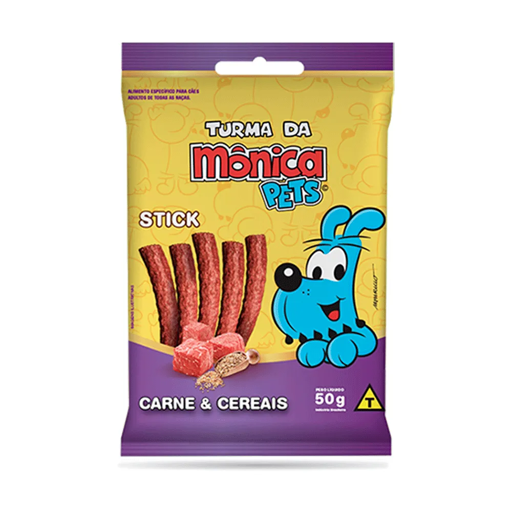 Petisco Stick Turma da Mônica Cães Adultos Carne e Cereais