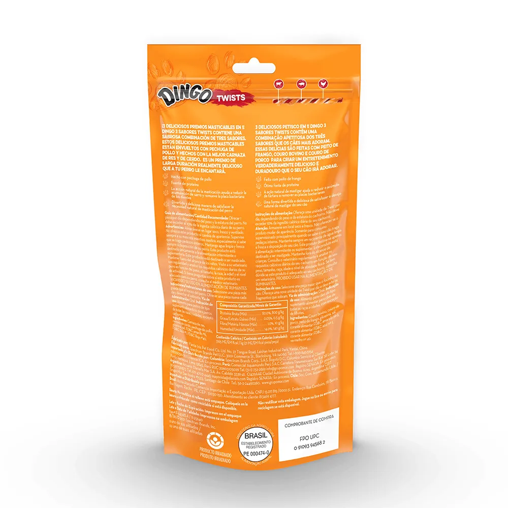Petisco Dingo Twist 3 Sabores para Cães — foto 3