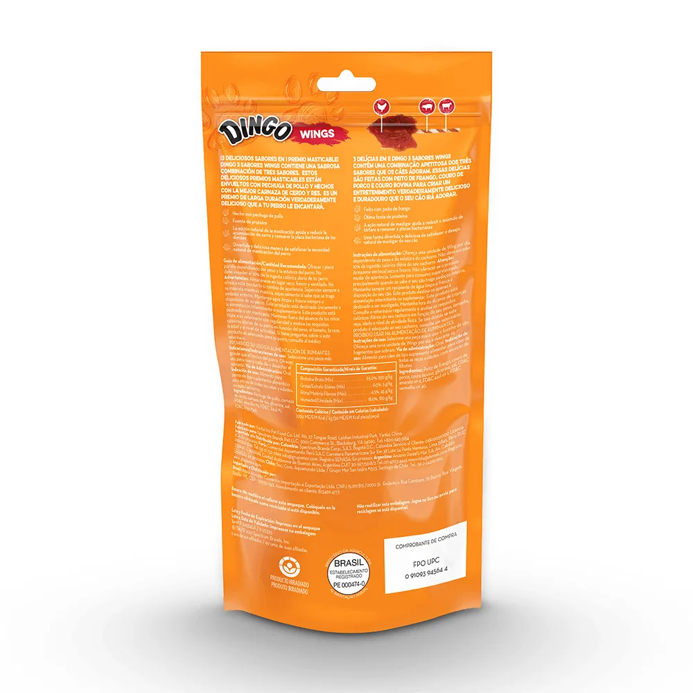 Petisco para Cães Wings 3 Sabores Dingo — foto 3