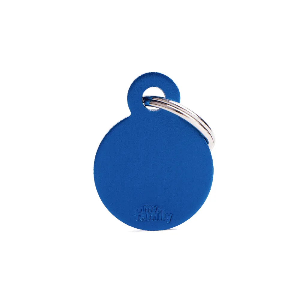 Placa de Identificação Círculo Alumínio Azul MyFamily