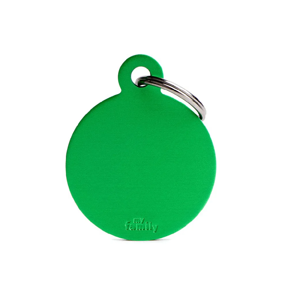 Placa de Identificação Círculo Alumínio Verde MyFamily