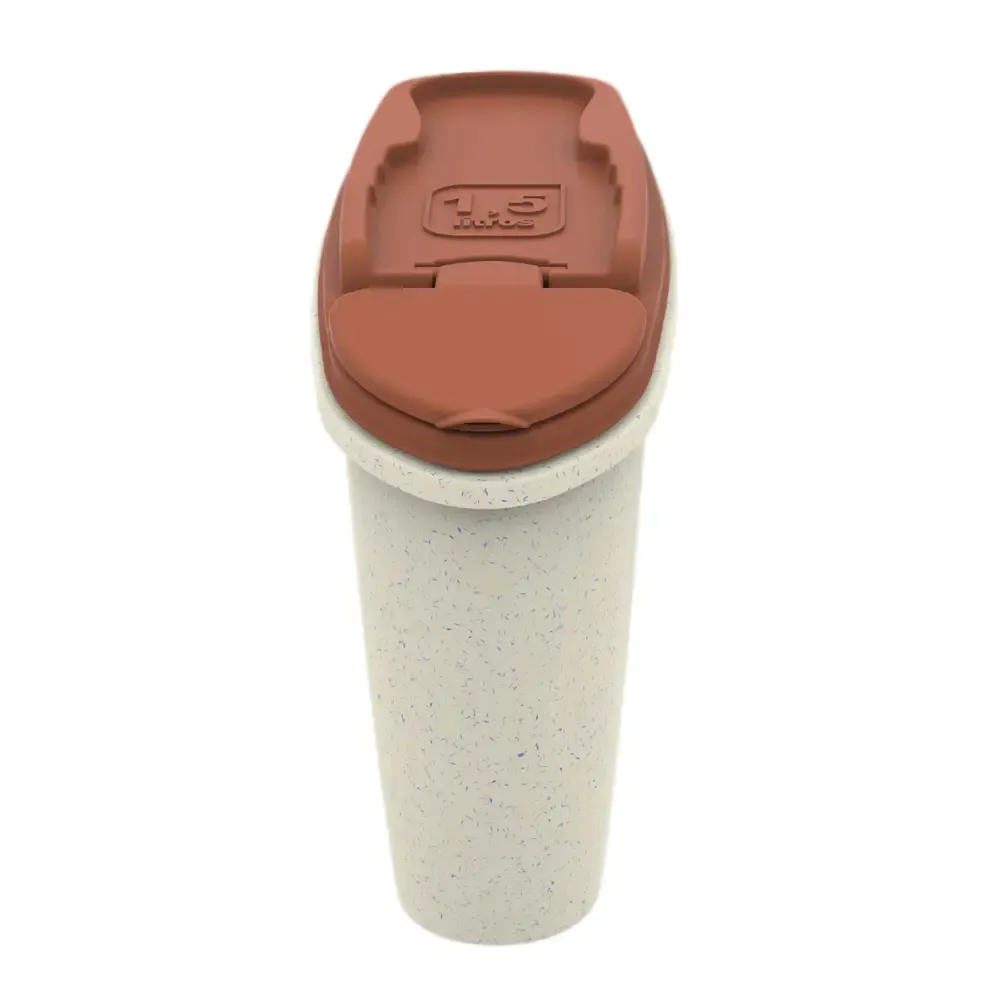 Porta-Ração Dispenser Home Plast Pet Mármore e Terra Vermelha — foto 3