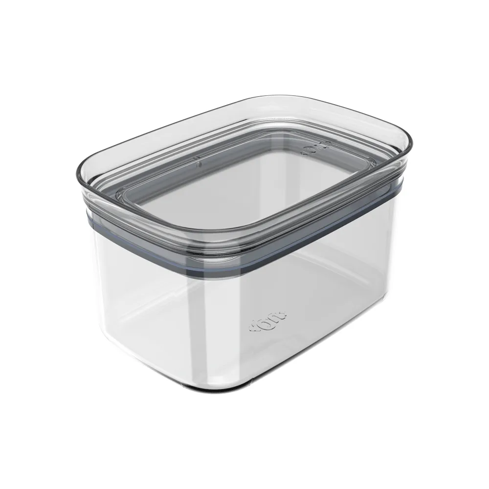 Pote Organizador Hermético Retangular Block Transparente Ou