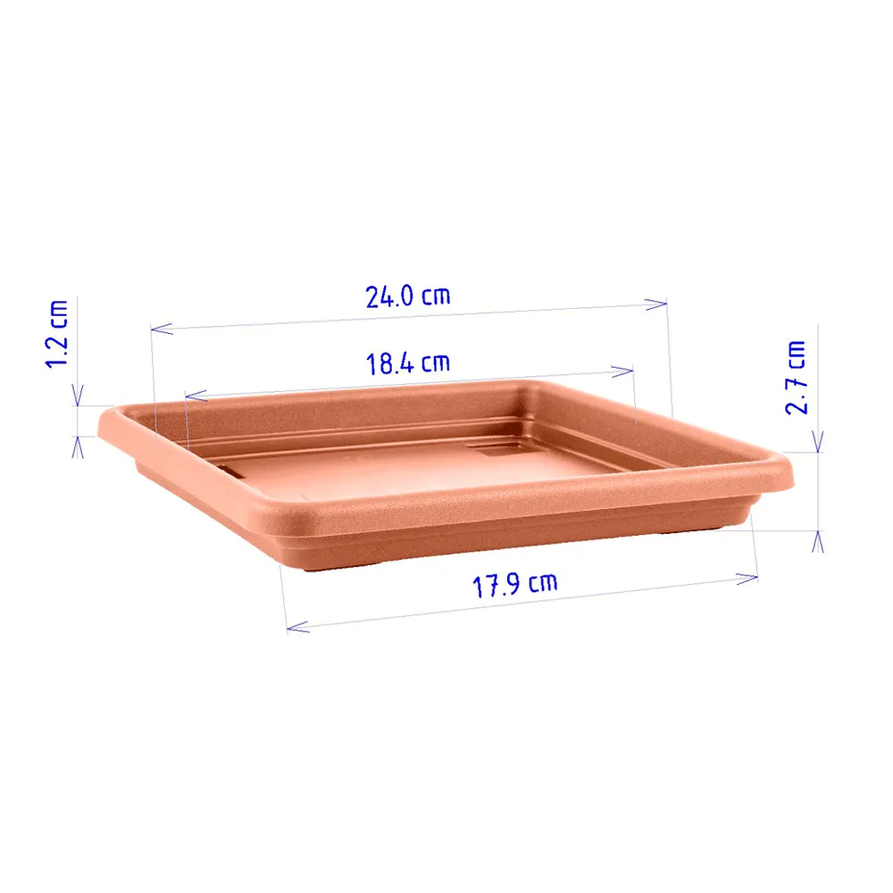 Prato para Vaso Milão Desli Marrom — foto 2