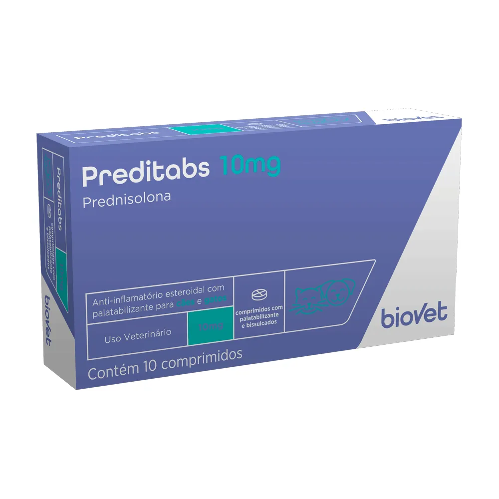 Preditabs 10 mg Anti-inflamatório para Cães e Gatos