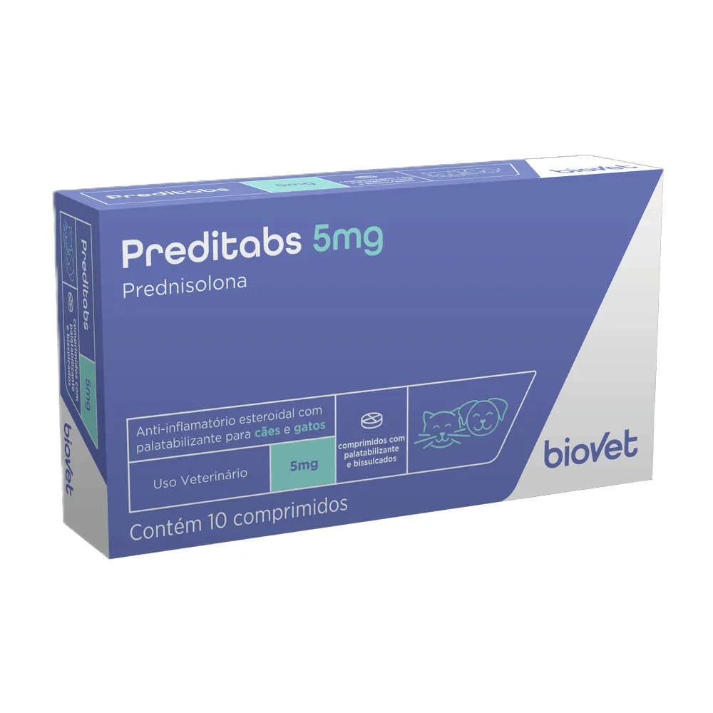 Preditabs 5 mg Anti-inflamatório para Cães e Gatos