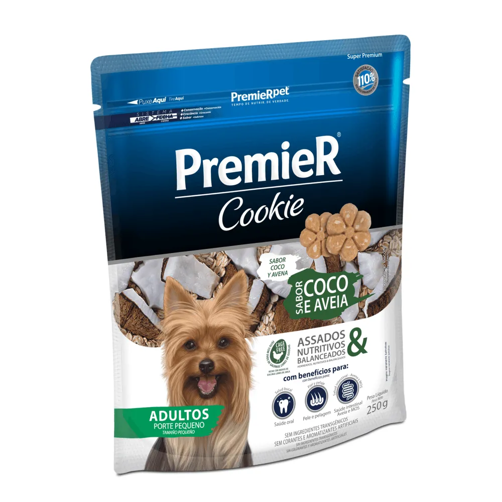 Cookie Premier Cães Adultos Porte Pequeno Coco e Aveia — foto 2