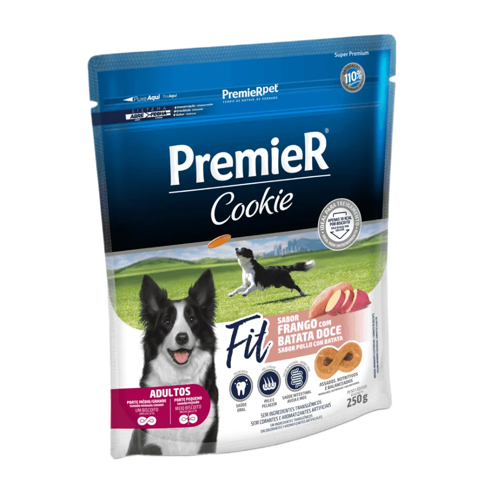 Cookie Premier Fit Cães Adultos Frango com Batata Doce — foto 2