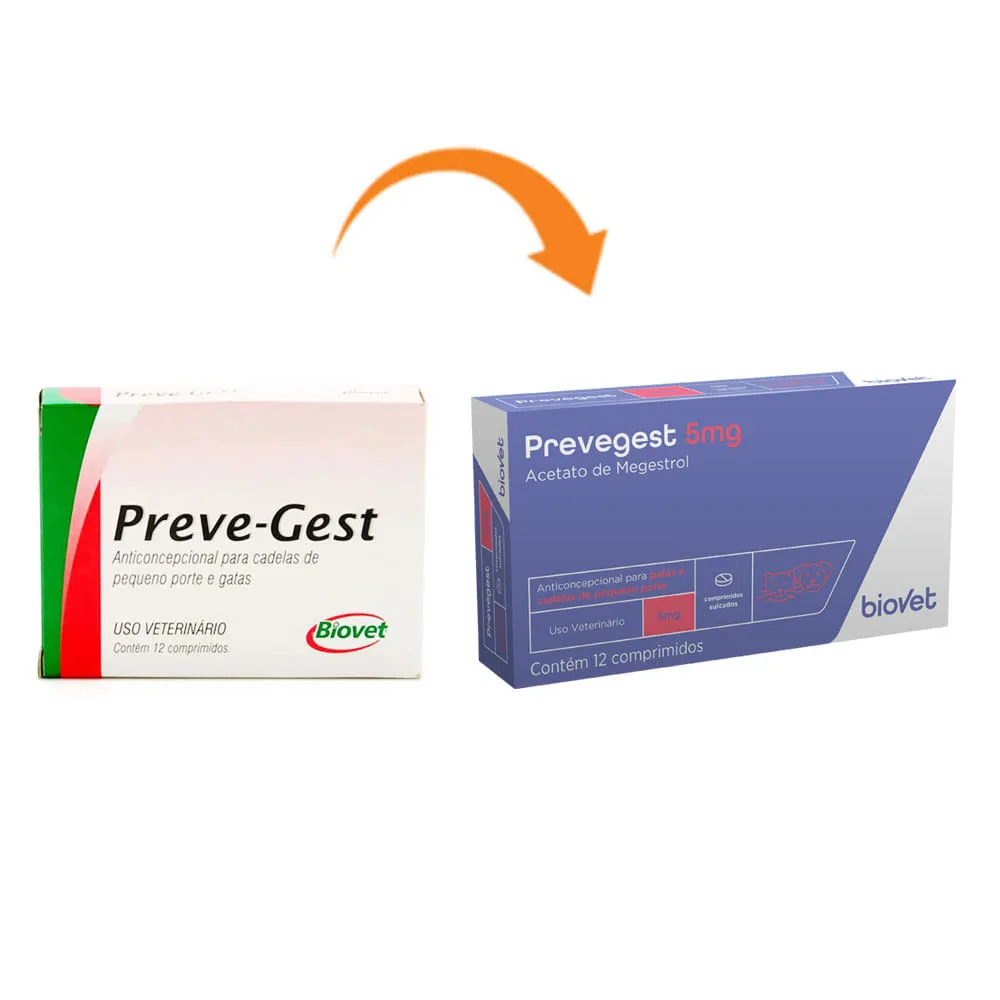 Prevegest 5mg Anticoncepcional Biovet — foto 2