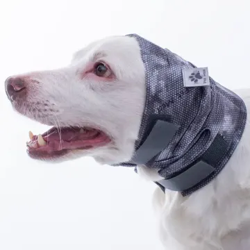 Protetor para Ouvidos Oto Calm Protector para Cães Pet Med Cinza