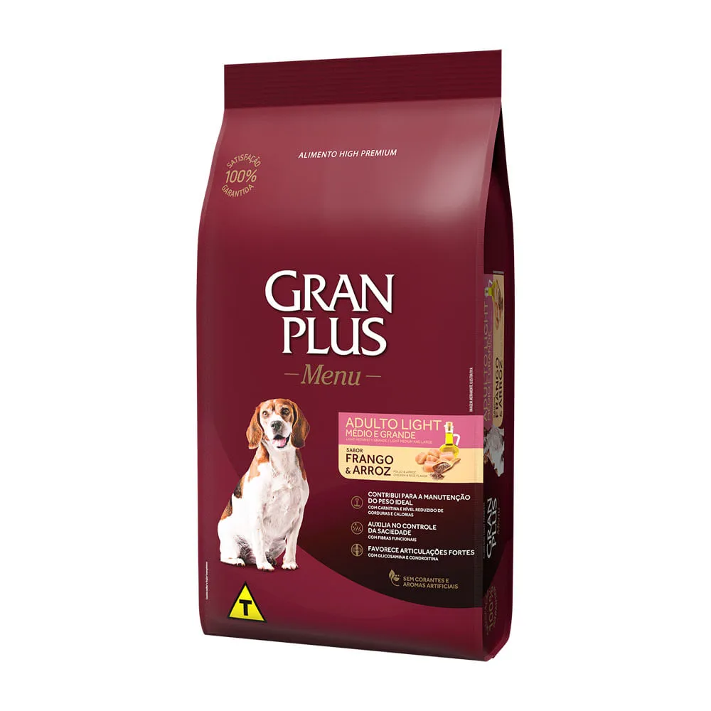 Ração GranPlus Menu Cães Adultos Light Frango e Arroz — foto 2
