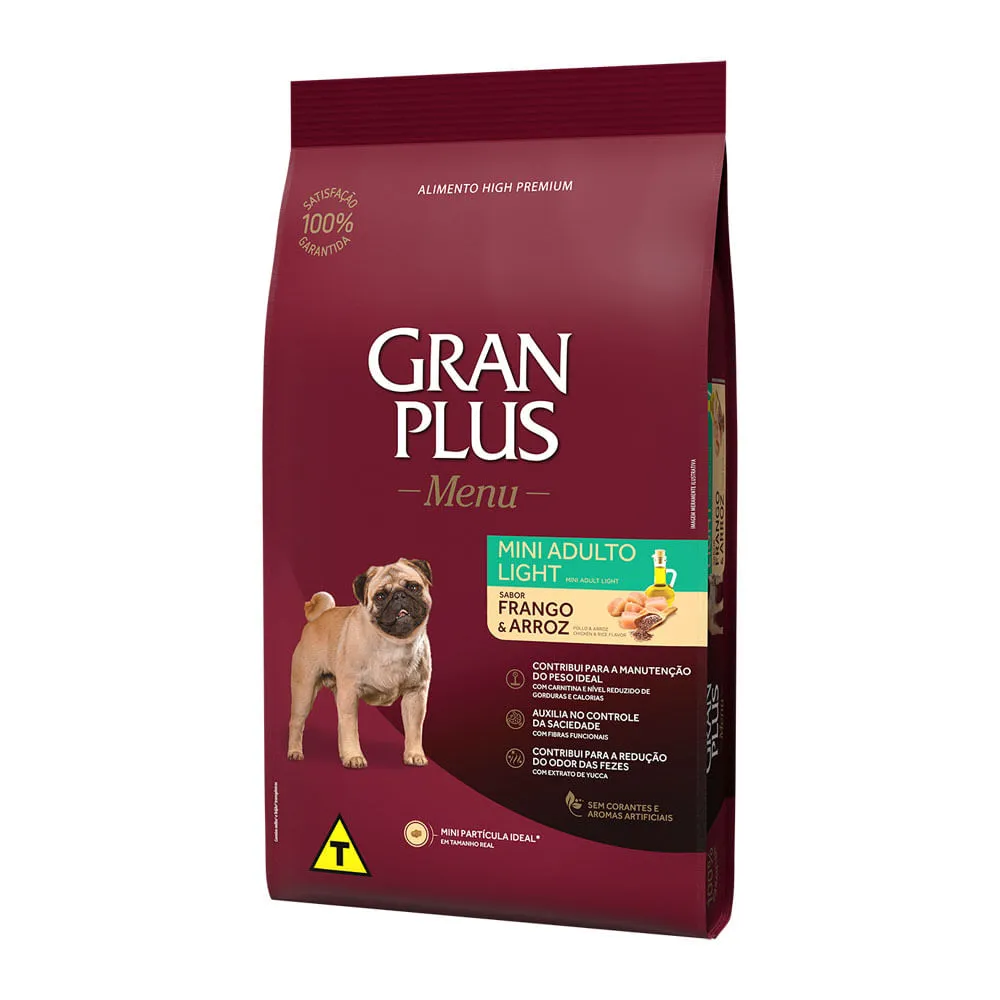 Ração GranPlus Menu Cães Mini Adultos Light Frango e Arroz — foto 2