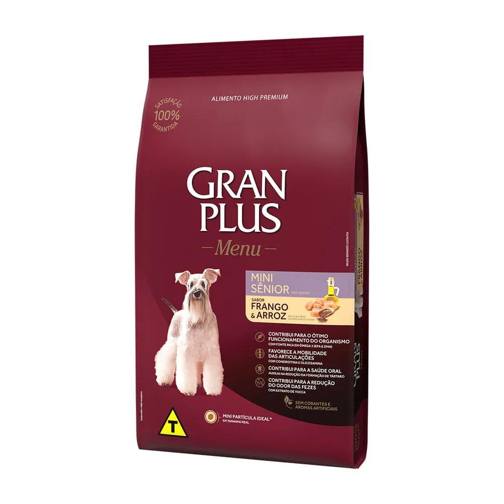 Ração GranPlus Menu Cães Mini Sênior Frango e Arroz — foto 2