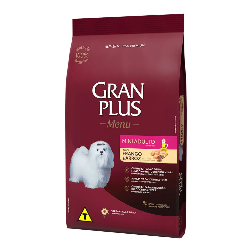 Ração GranPlus Menu Cães Adultos Mini Frango e Arroz — foto 2