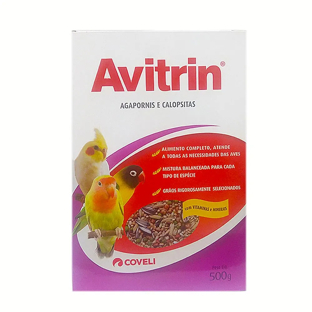 Ração Avitrin para Calopsita e Agapornis Coveli