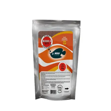 Ração Básica para Peixes Ornamentais Bits Alho Fina Mega Food