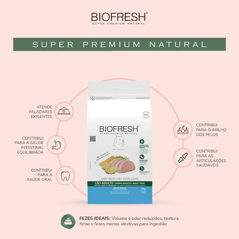Ração Biofresh Cães Adultos Raças Médias Lombo e Abacaxi — foto 5