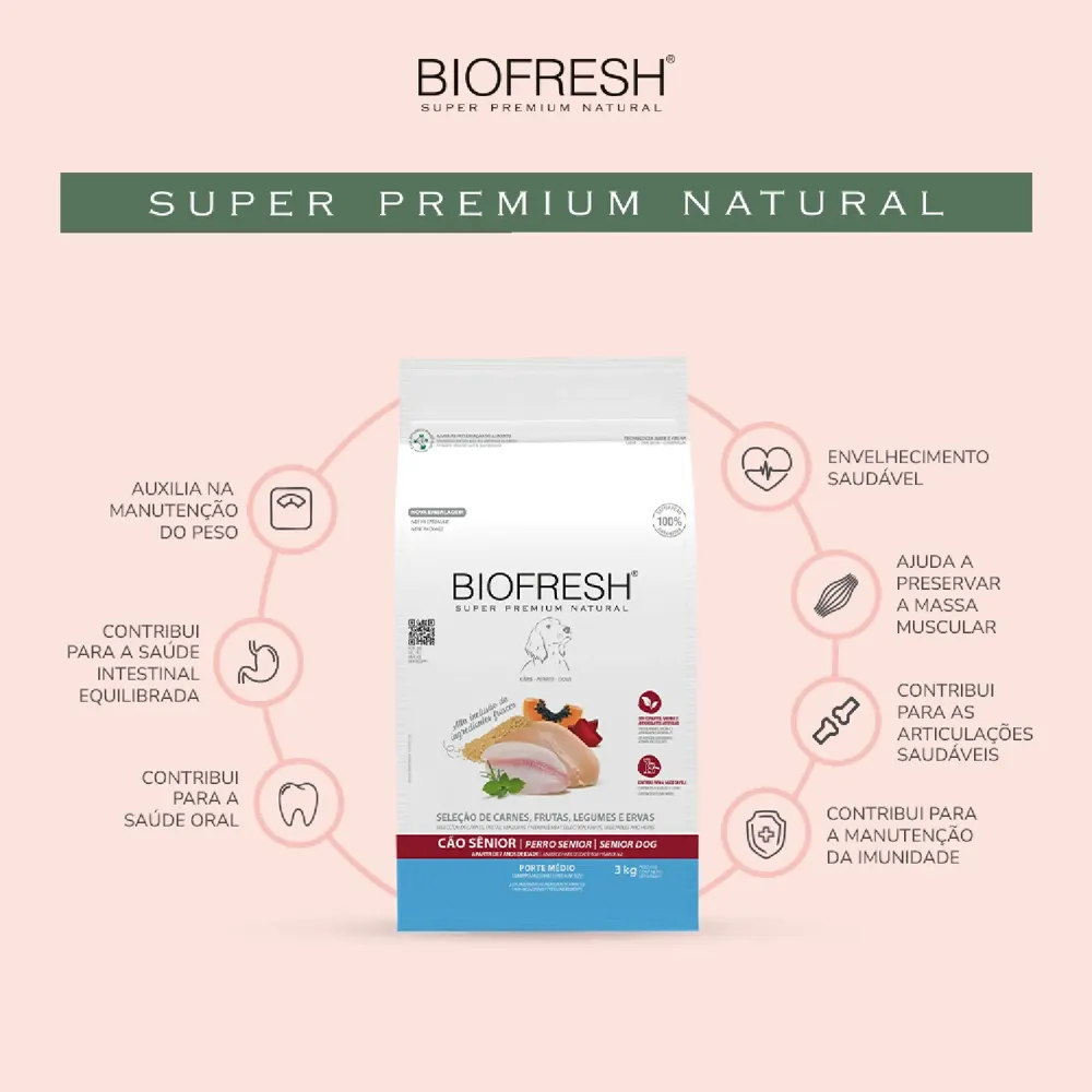Ração Biofresh Cães Sênior Raças Médias — foto 4