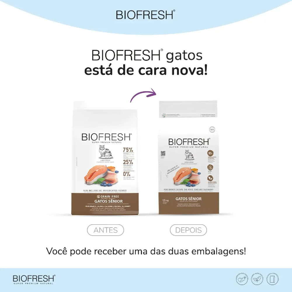 Ração Biofresh Gatos Sênior Peixe Branco — foto 4