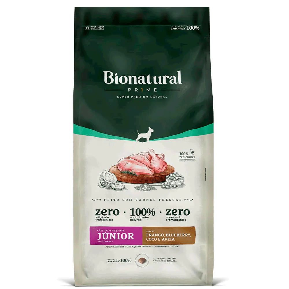 Ração Bionatural Prime Cães Filhotes Raças Pequenas Frango