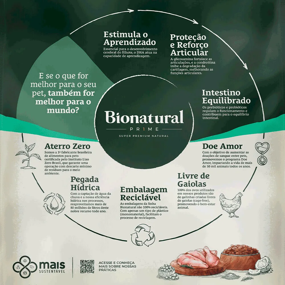 Ração Bionatural Prime Cães Filhotes Raças Pequenas Frango — foto 6