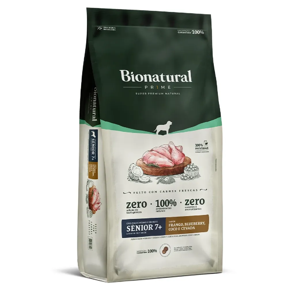 Ração Bionatural Prime Cães Sênior 7+ Raças Médias e Grandes Frango — foto 2