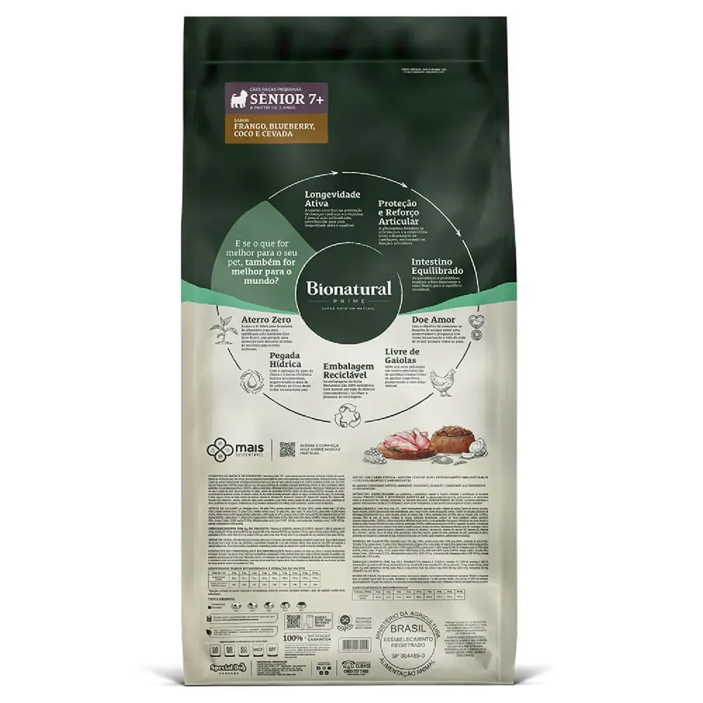 Ração Bionatural Prime Cães Sênior 7+ Raças Pequenas Frango — foto 3