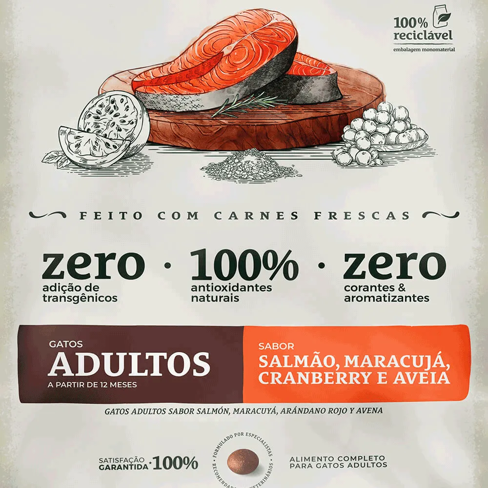 Ração Bionatural Prime Gatos Adultos Salmão — foto 4