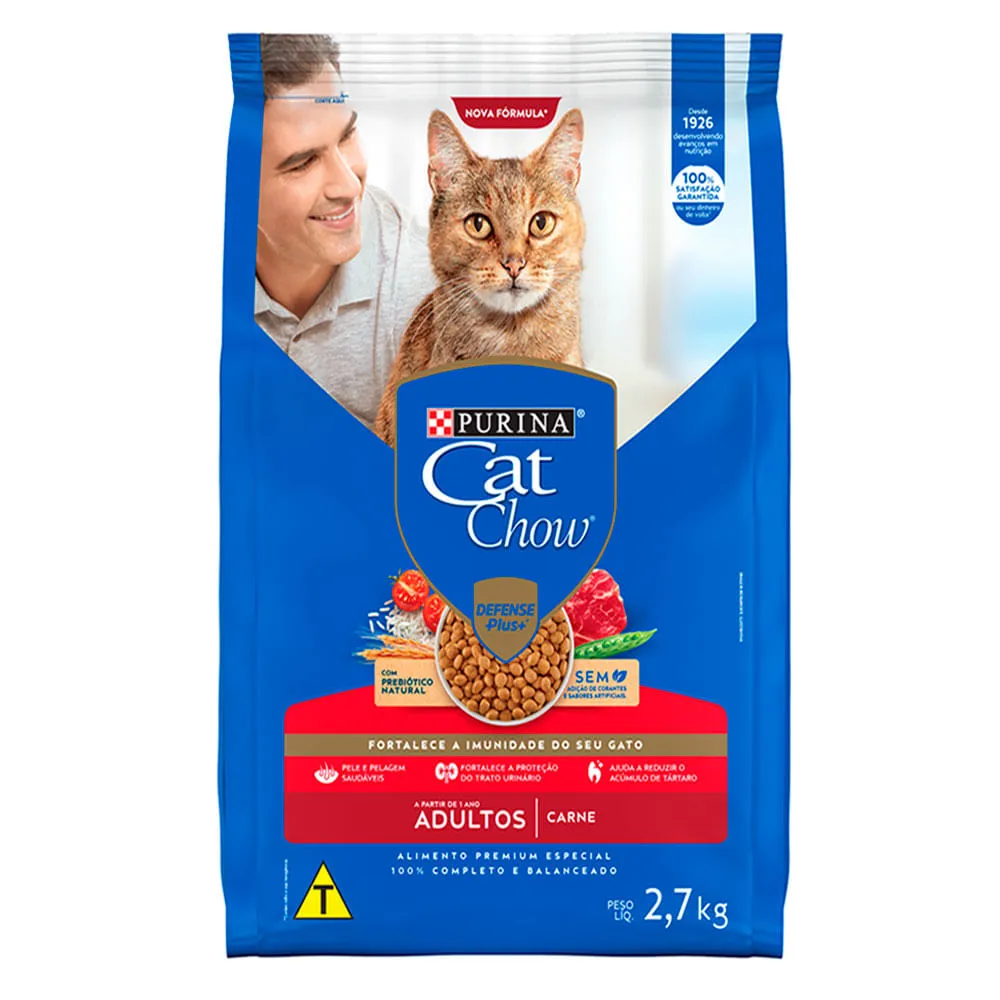 Ração Cat Chow Gatos Adultos Carne — foto 6