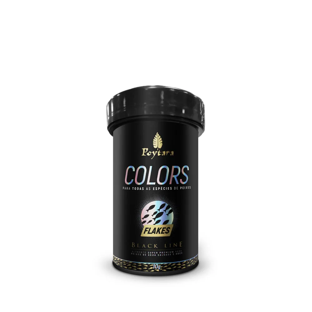 Ração Colors Flakes Black Line Poytara