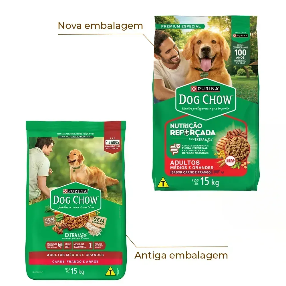 Ração Dog Chow Cães Adultos Médios e Grandes Carne, Frango e Arroz — foto 4