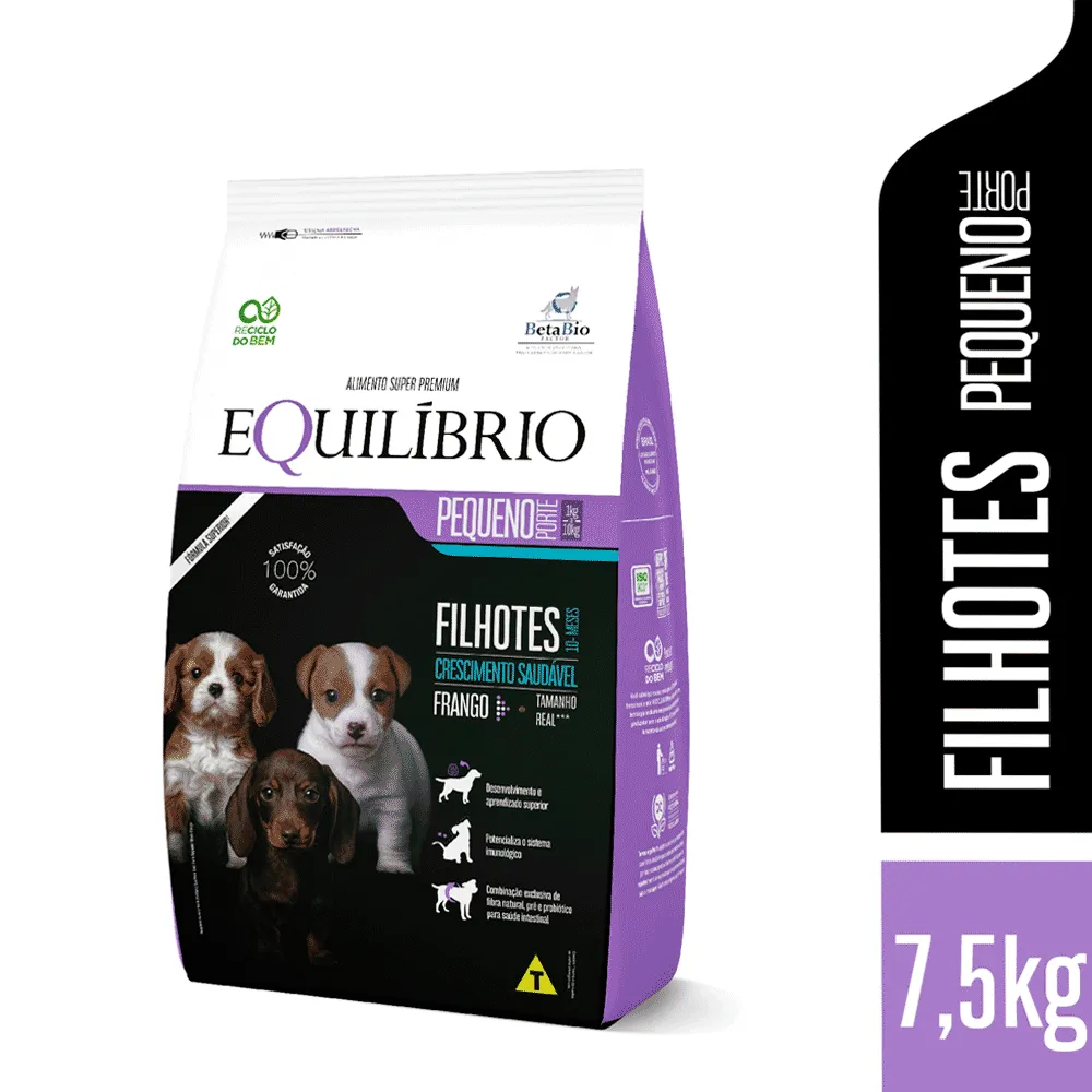 Ração Equilíbrio para Cães Filhotes Porte Pequeno Frango — foto 2
