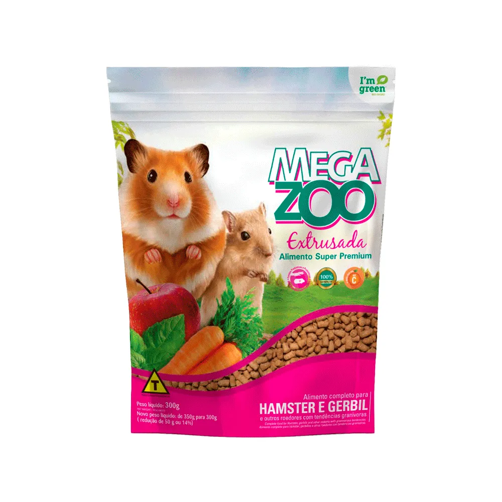 Ração Extrusada para Hamster e Gerbil Megazoo
