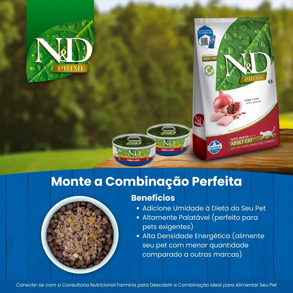 Ração N&D Prime Gatos Adultos Frango e Romã — foto 5