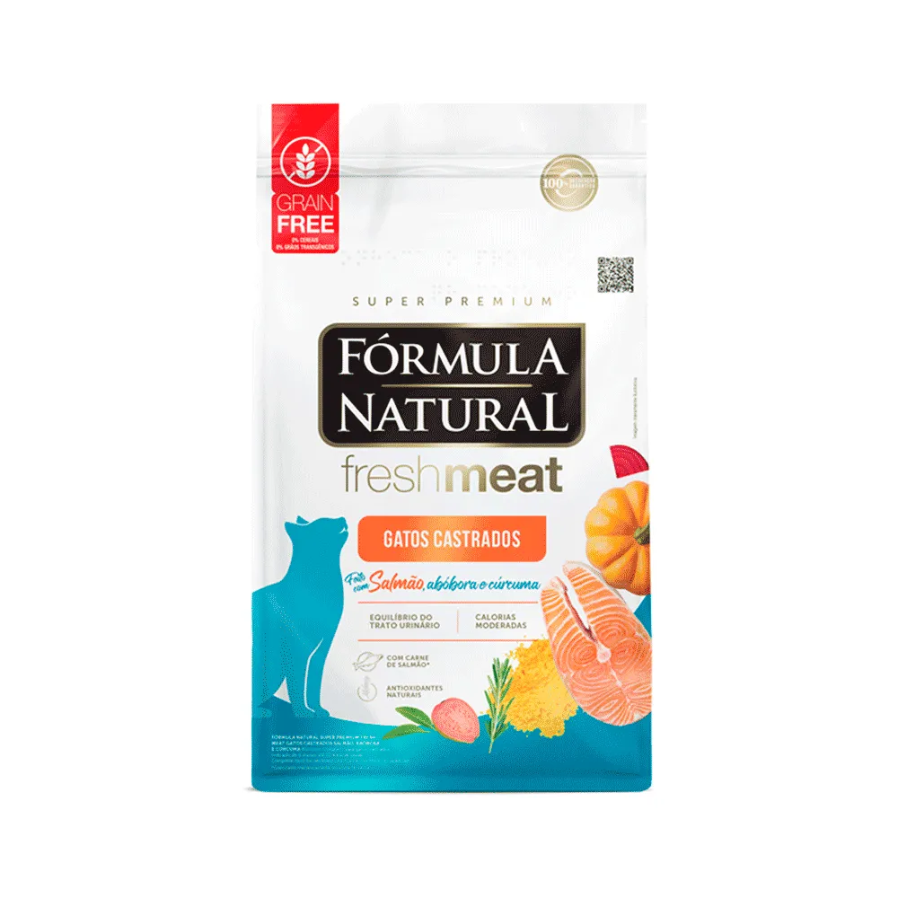 Ração Fórmula Natural Fresh Meat Gatos Castrados Salmão — foto 2
