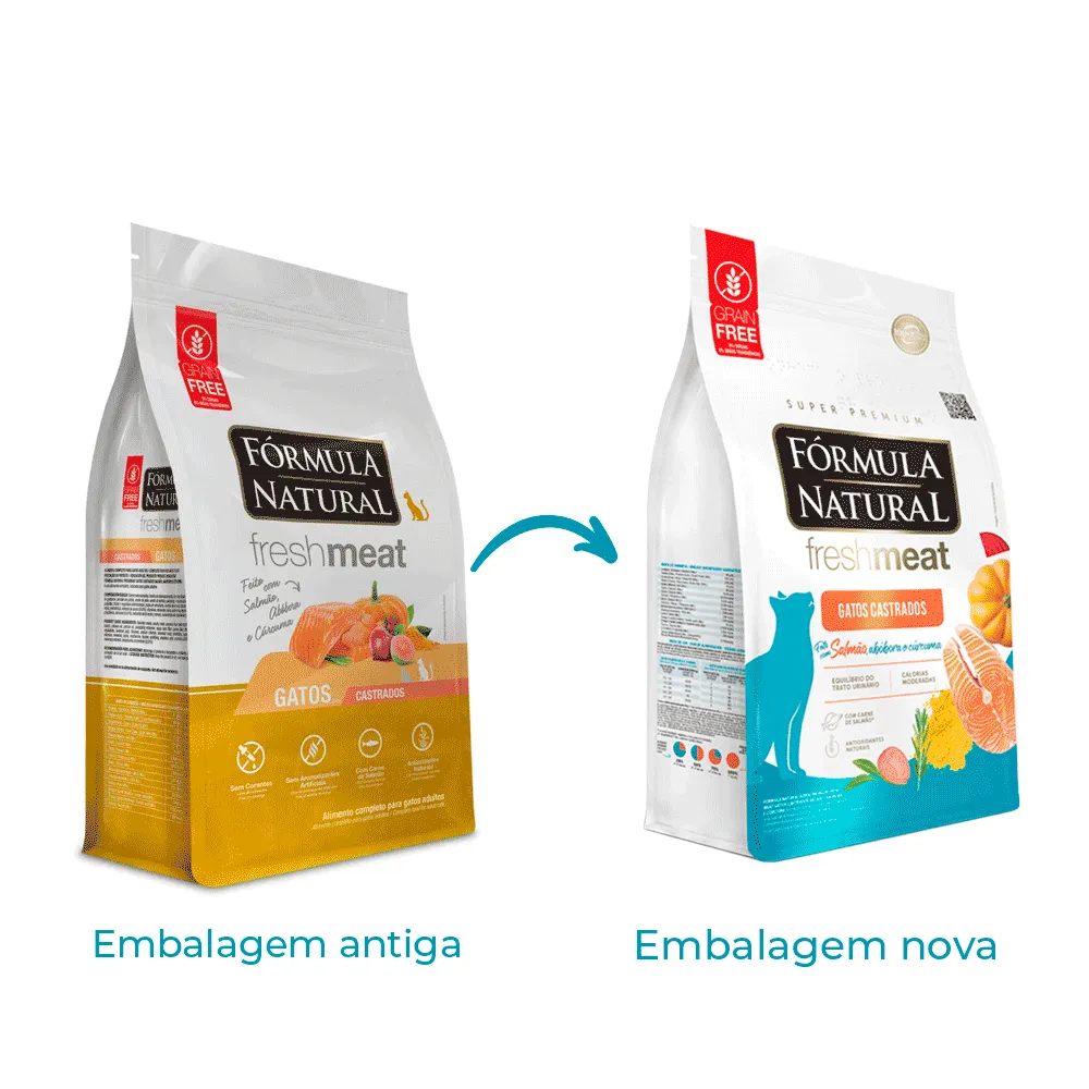 Ração Fórmula Natural Fresh Meat Gatos Castrados Salmão — foto 3