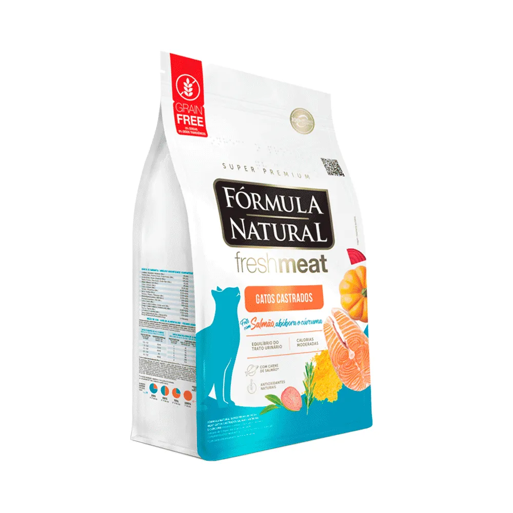 Ração Fórmula Natural Fresh Meat Gatos Castrados Salmão — foto 4