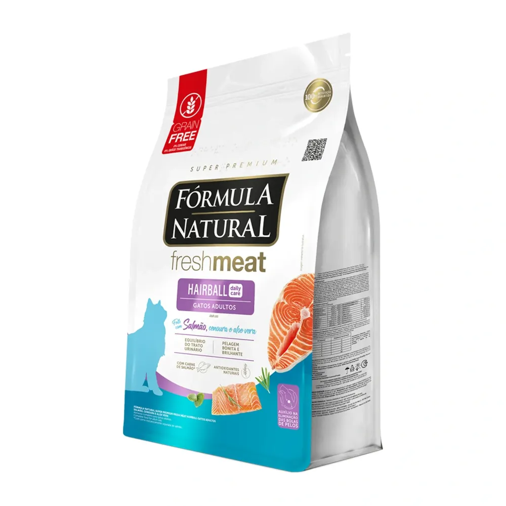 Ração Fórmula Natural Fresh Meat Hairball Gatos Adultos Salmão com Cenoura — foto 4