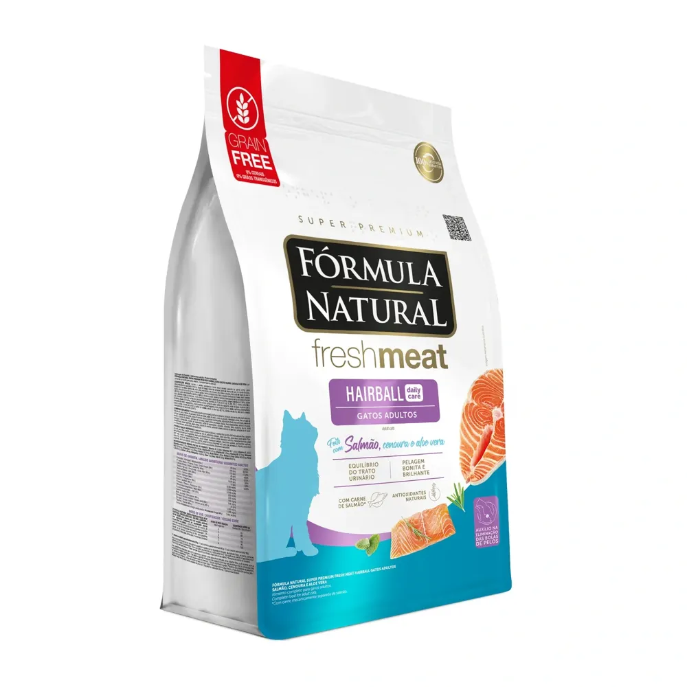 Ração Fórmula Natural Fresh Meat Hairball Gatos Adultos Salmão com Cenoura — foto 5