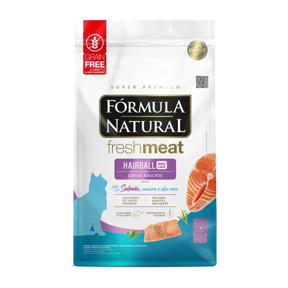 Ração Fórmula Natural Fresh Meat Hairball Gatos Adultos Salmão com Cenoura — foto 6